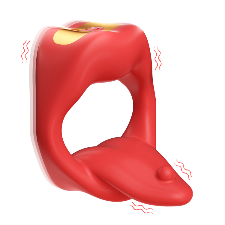 Sensual Tongue-Style Intimacy Ring - Vibrant Couples' Play Tool