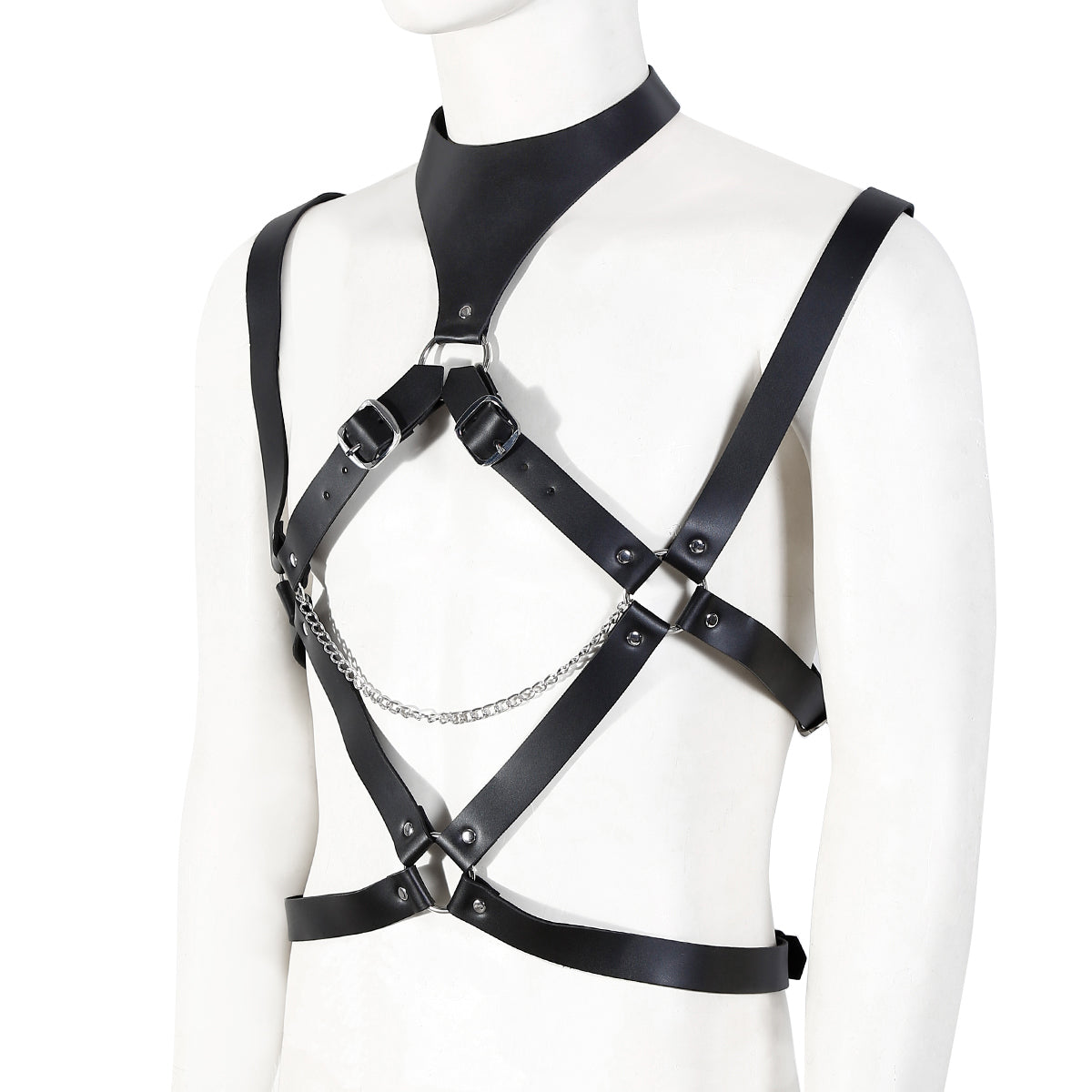 Elite Adjustable Leather Restraint Collar - Full-Body Sensory Play