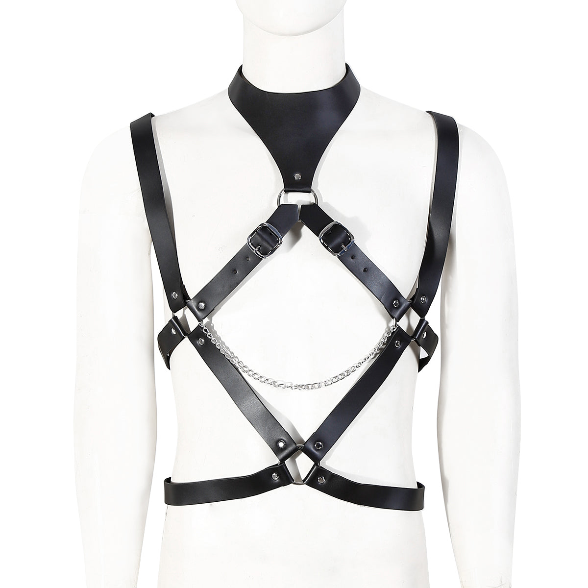 Elite Adjustable Leather Restraint Collar - Full-Body Sensory Play