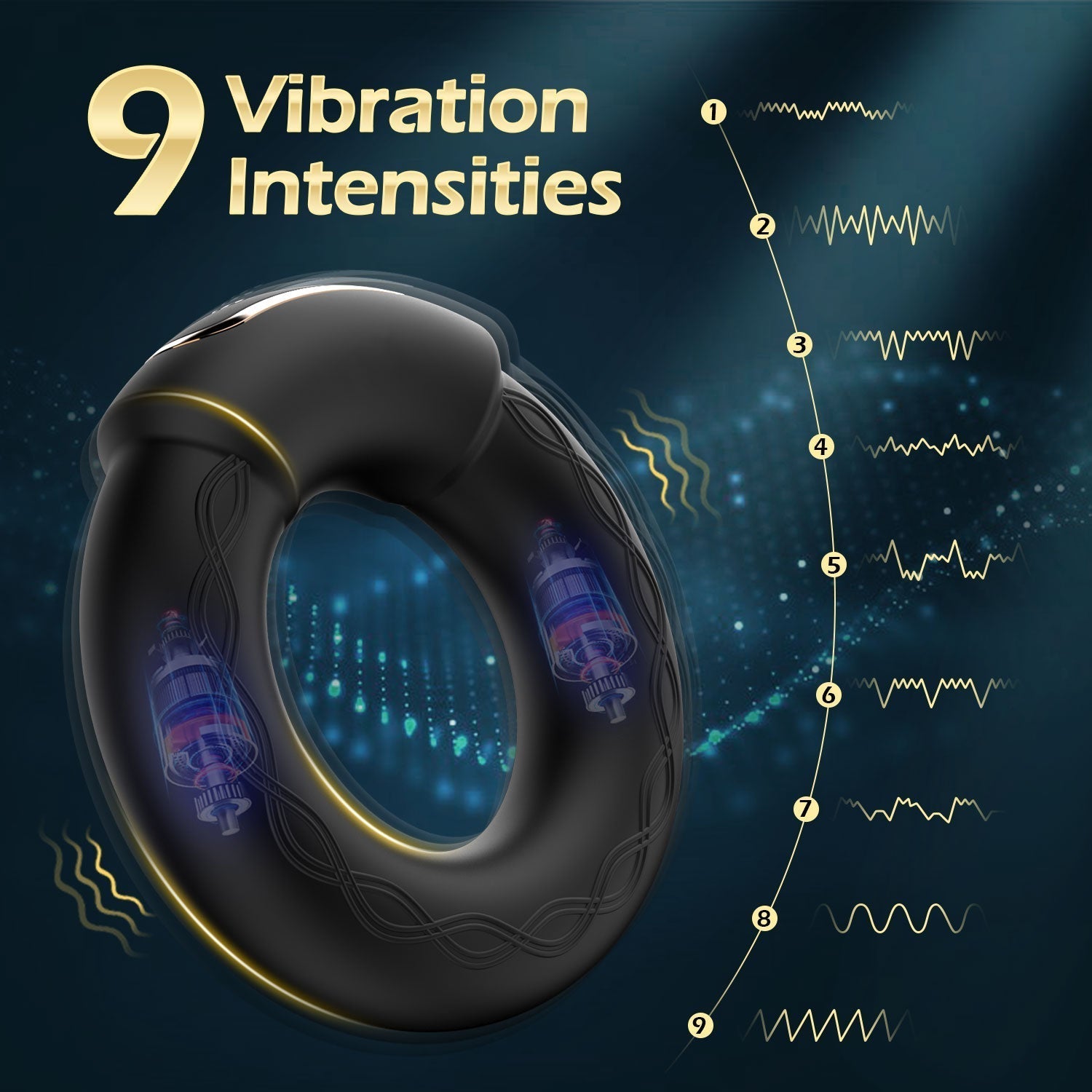 Compact Heating Performance Ring - Vibrating Stamina & Comfort Tool