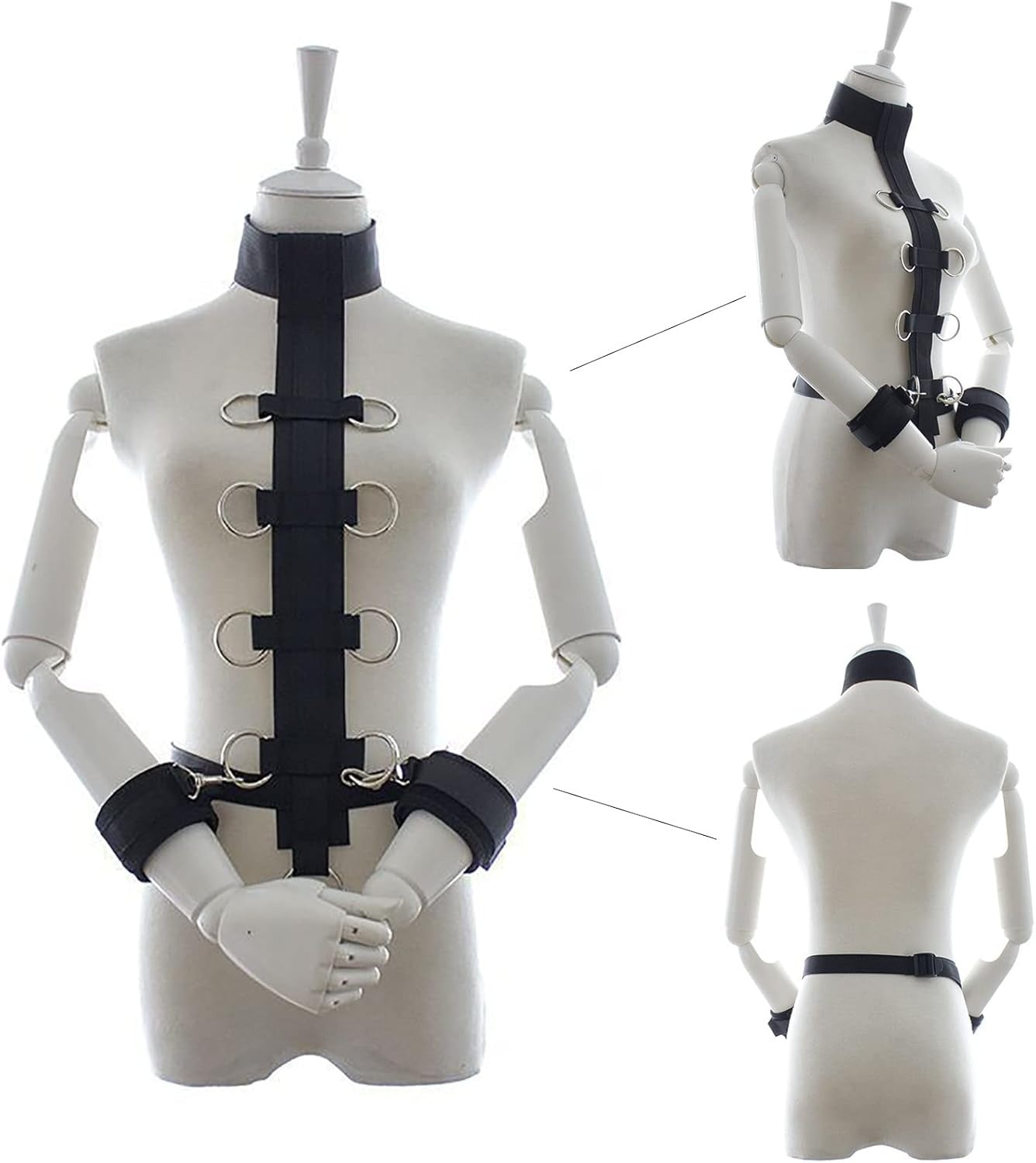 Ultimate Restraint Set - Adjustable Collar & Polished Handcuffs for Couples