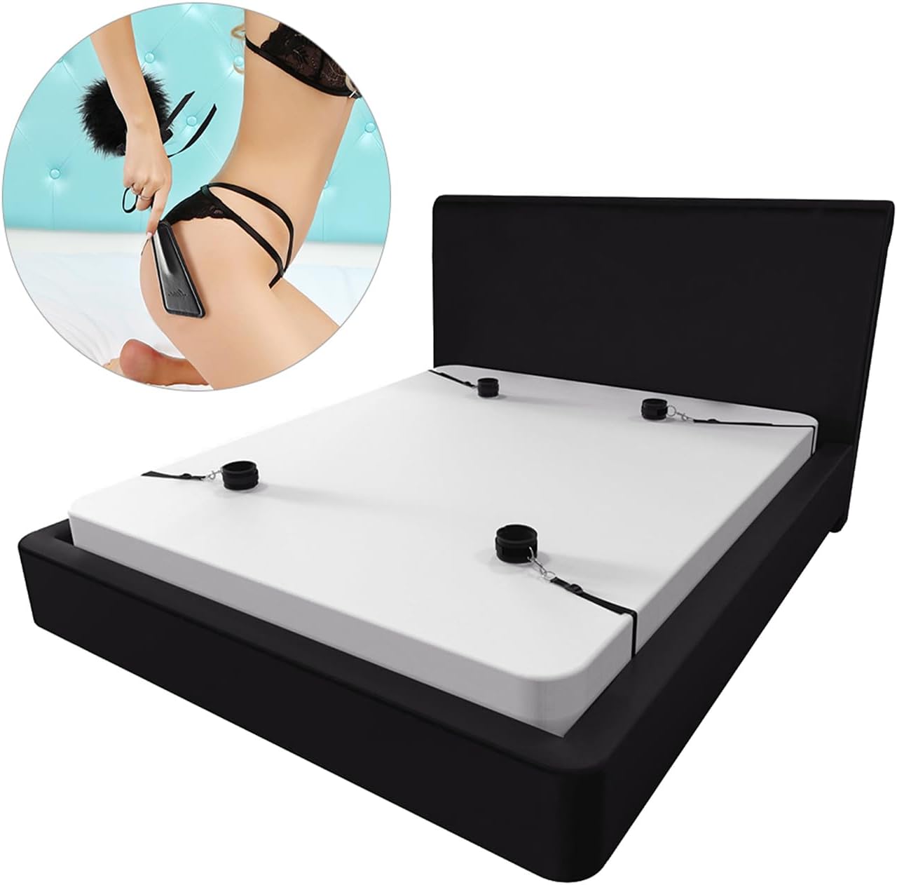 Elite Bed Restraint Kit - Includes Blindfold & Cuffs for Immersive Play