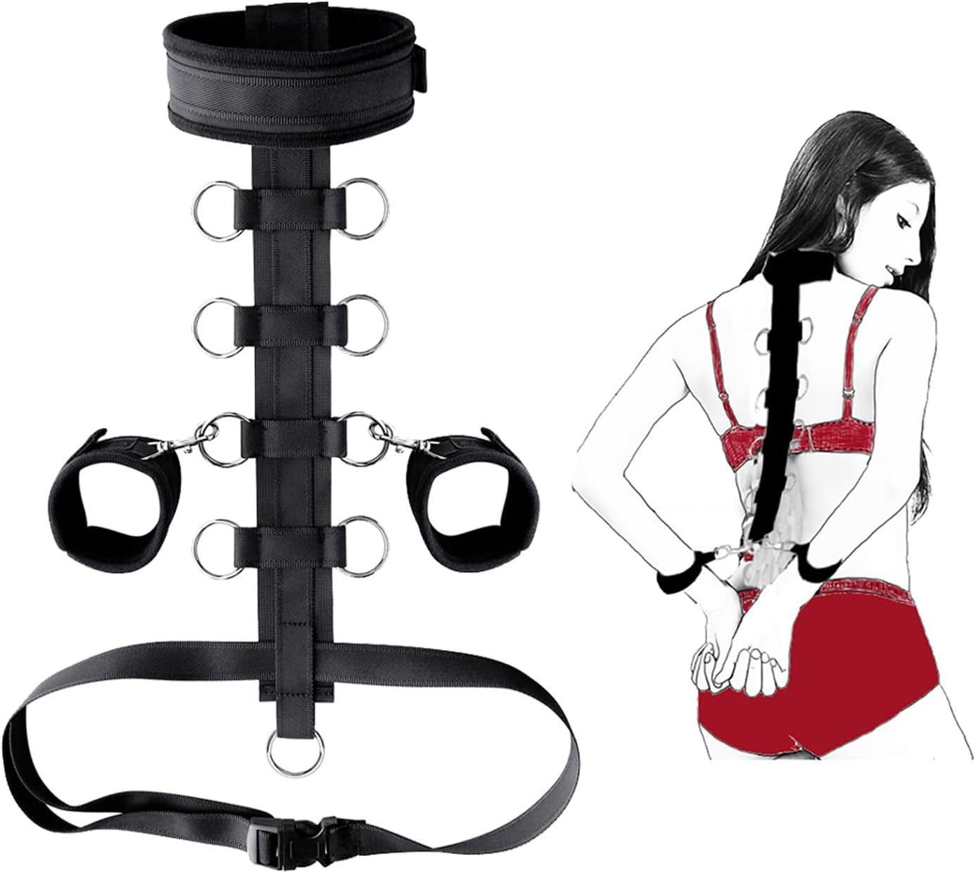 Ultimate Restraint Set - Adjustable Collar & Polished Handcuffs for Couples