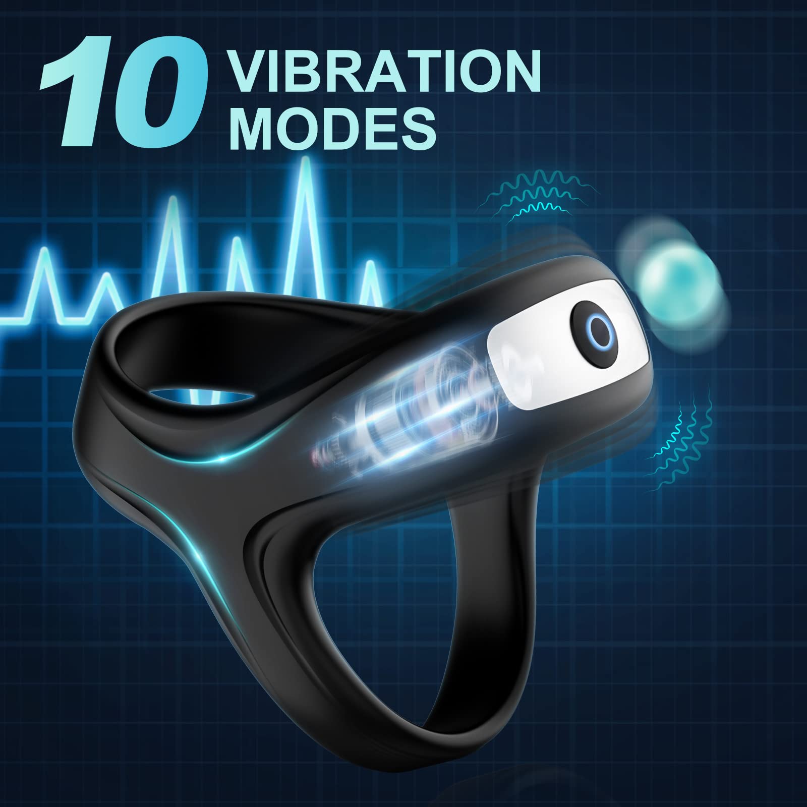 Sleek Black Performance Ring - Customizable Stamina Settings