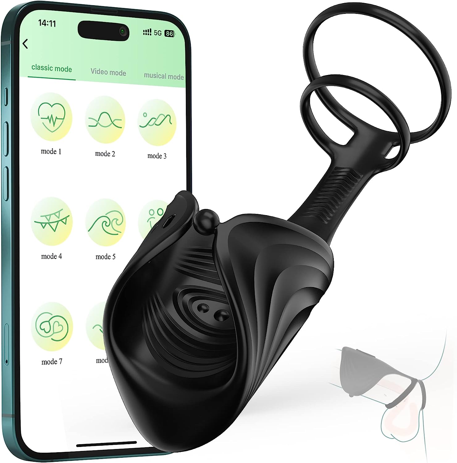 Smart App-Controlled Performance Ring - Integrated Vibrating Technology