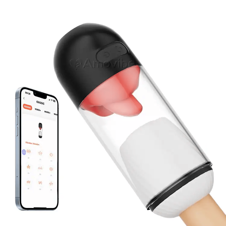 Smart App-Controlled Performance Stroker - Tongue Licking & Vibration