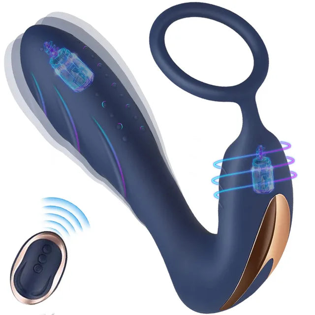 Professional Prostate Massager - Integrated Performance Ring for Men