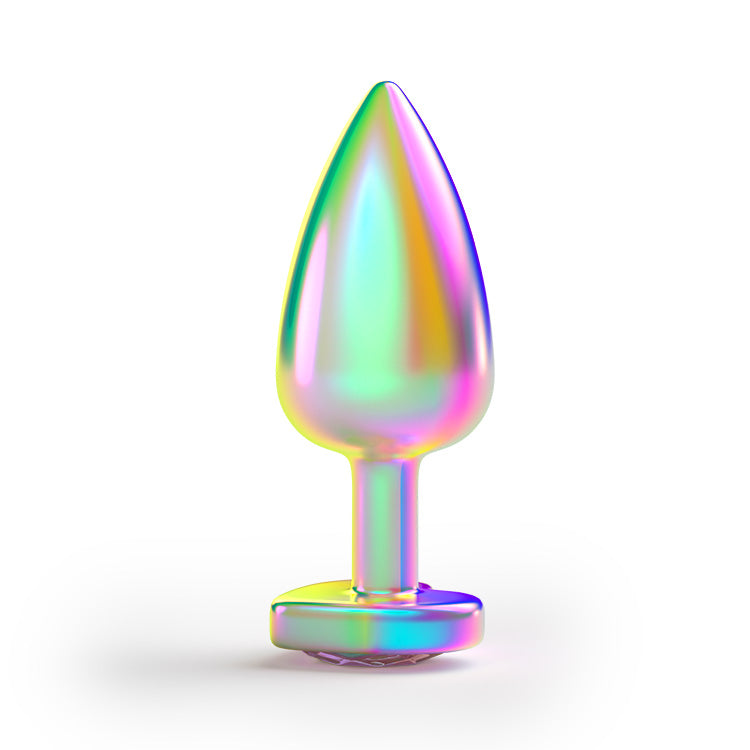 Exquisite Rainbow Gemstone Metal Plug Set - Premium Sensory Jewelry