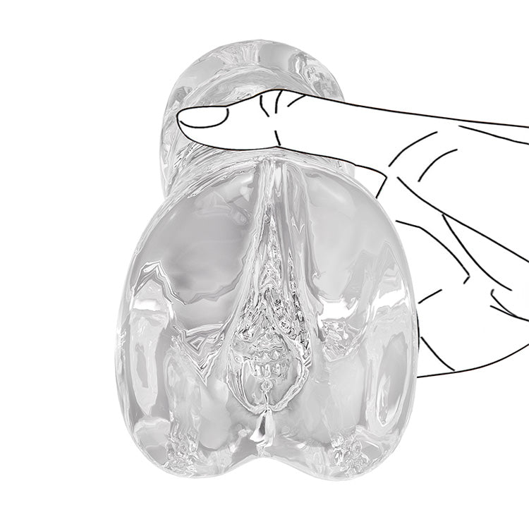 Transparent Manual Performance Stroker - Compact Intimacy Trainer