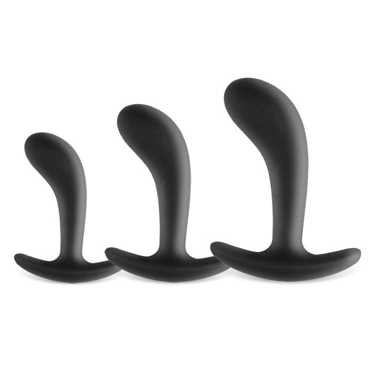 Premium 3-Piece Curved Silicone Plug Set - Flared Base Wellness Kit