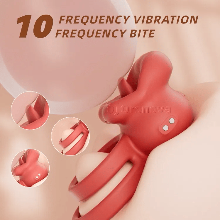 Seductive Mouth-Style Performance Ring - Targeted Vibrating Sensation