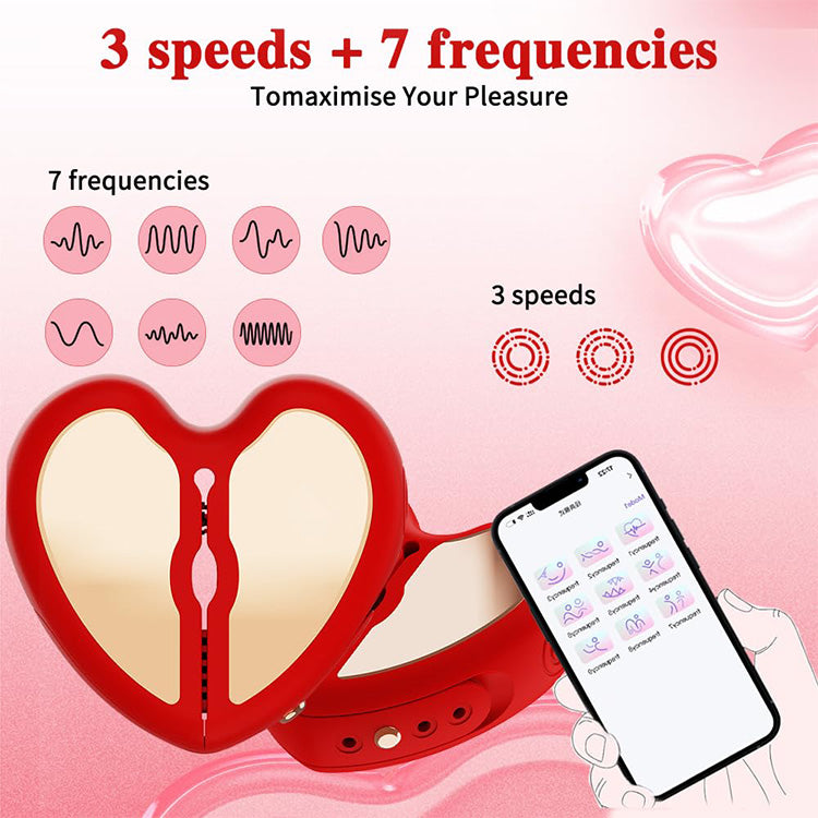 Smart Heart-Shaped Nipple Massagers - 10-Mode App-Controlled Play