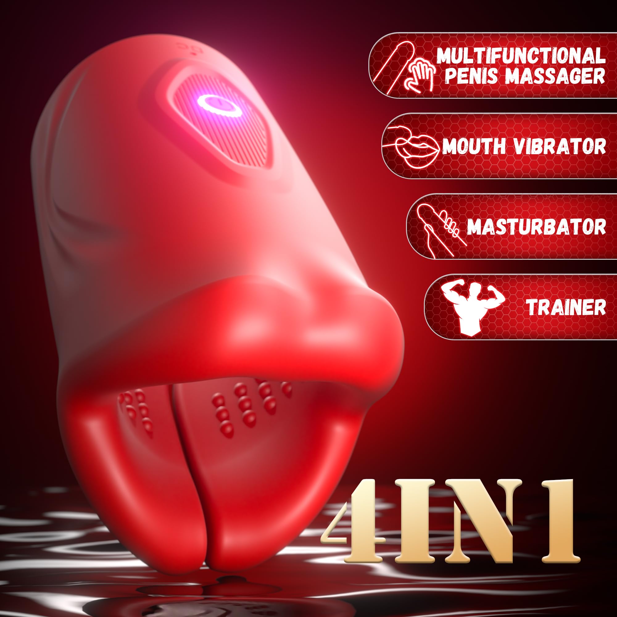 Premium Hands-Free Performance Stroker - 9-Mode High-Intensity Vibration