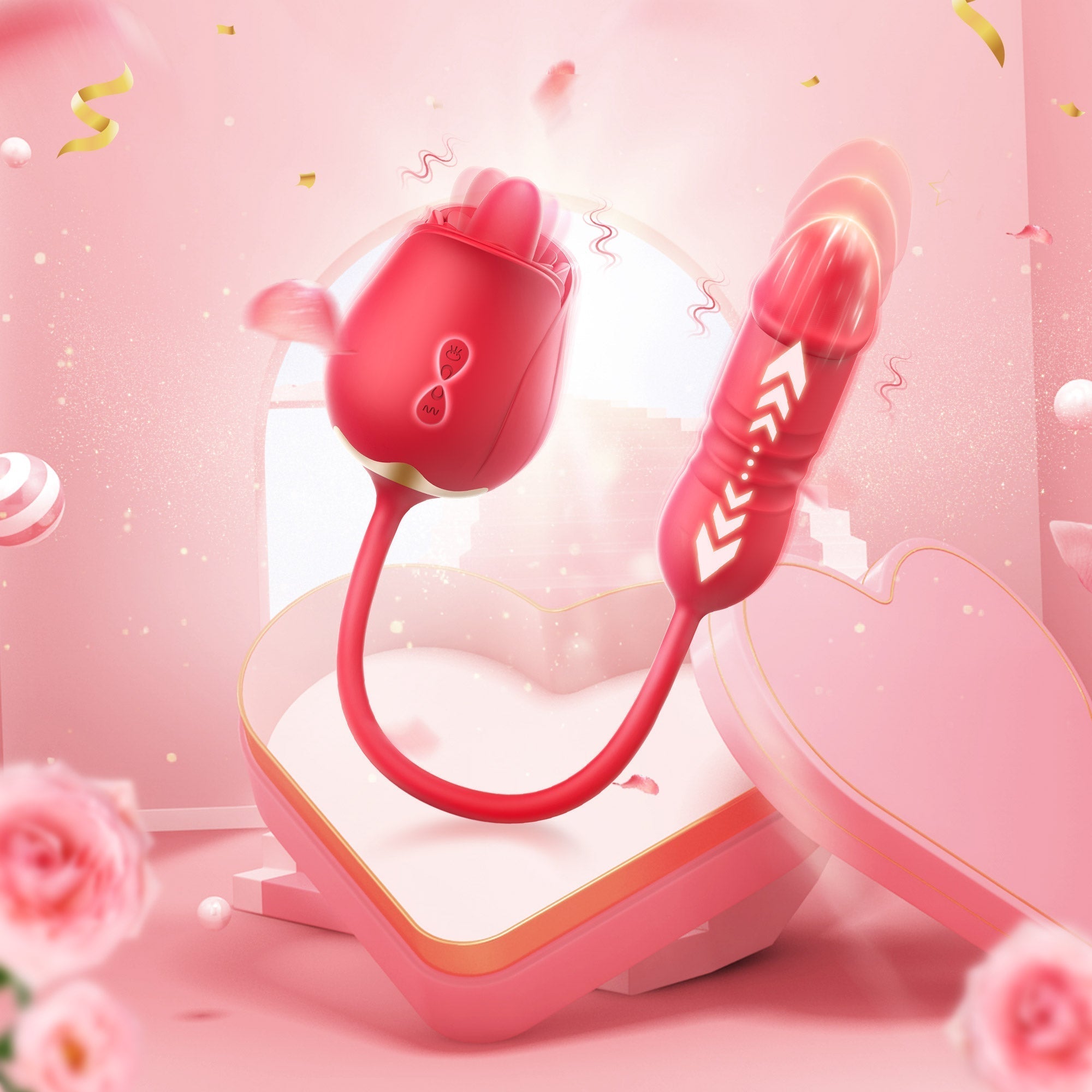 licking rose toy